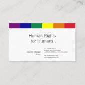 Carte De Visite Drapeau d'arc-en-ciel (Devant)