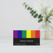 Carte De Visite Drapeau d'arc-en-ciel (Debout devant)