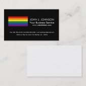 Carte De Visite Drapeau d'arc-en-ciel de gay pride (Devant / Derrière)