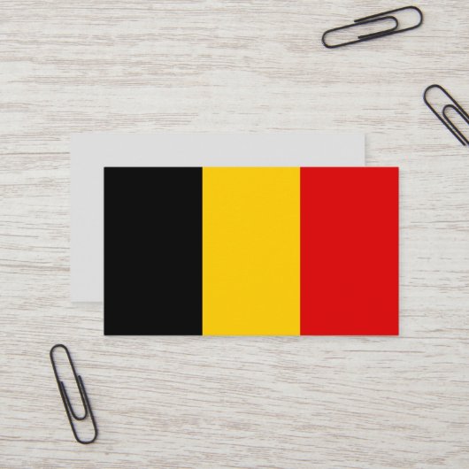 Carte De Visite Drapeau de Belgique (Devant/Arrière en situation)