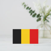 Carte De Visite Drapeau de Belgique (Debout devant)