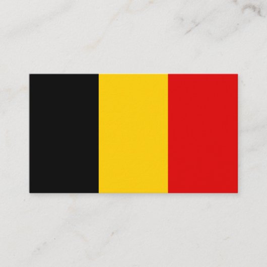 Carte De Visite Drapeau de Belgique (Devant)