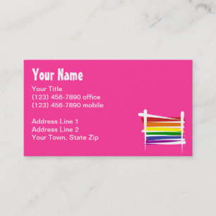 Carte De Visite Drapeau de brosse de gay pride d'arc-en-ciel