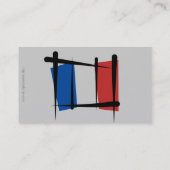 Carte De Visite Drapeau de brosse de la France (Dos)