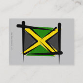 Carte De Visite Drapeau de brosse de la Jamaïque (Dos)