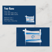 Carte De Visite Drapeau de brosse de l'Israël (Devant / Derrière)