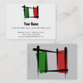 Carte De Visite Drapeau de brosse de l'Italie (Devant / Derrière)