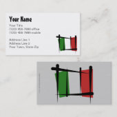 Carte De Visite Drapeau de brosse de l'Italie (Devant / Derrière)