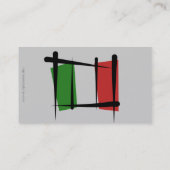 Carte De Visite Drapeau de brosse de l'Italie (Dos)