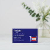 Carte De Visite Drapeau de brosse de Porto Rico (Debout devant)