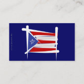 Carte De Visite Drapeau de brosse de Porto Rico (Dos)