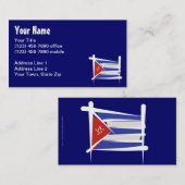 Carte De Visite Drapeau de brosse du Cuba (Devant / Derrière)