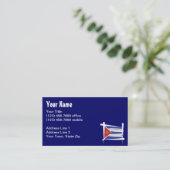 Carte De Visite Drapeau de brosse du Cuba (Debout devant)
