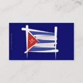 Carte De Visite Drapeau de brosse du Cuba (Dos)