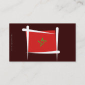 Carte De Visite Drapeau de brosse du Maroc (Dos)