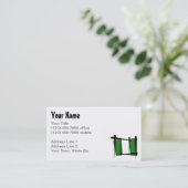 Carte De Visite Drapeau de brosse du Nigéria (Debout devant)