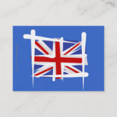 Carte De Visite Drapeau de brosse du Royaume-Uni (Dos)