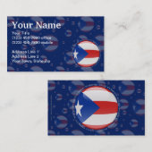 Carte De Visite Drapeau de bulle de Porto Rico (Devant / Derrière)