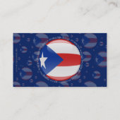 Carte De Visite Drapeau de bulle de Porto Rico (Dos)