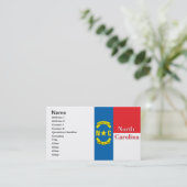 Carte De Visite Drapeau de Caroline du Nord (Debout devant)