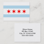 Carte De Visite Drapeau de Chicago (Devant / Derrière)