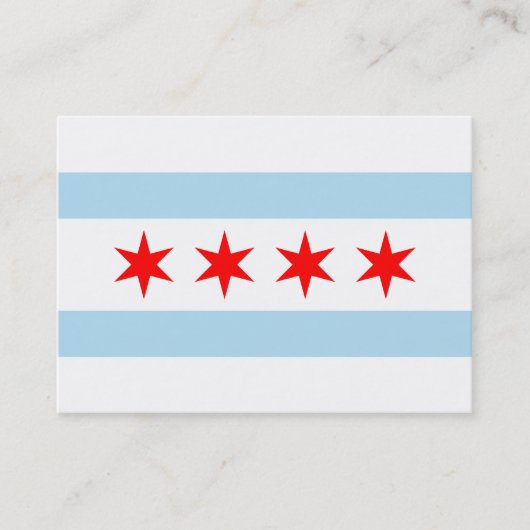 Carte De Visite Drapeau de Chicago (Devant)