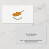 Carte De Visite Drapeau de Chypre (Devant / Derrière)