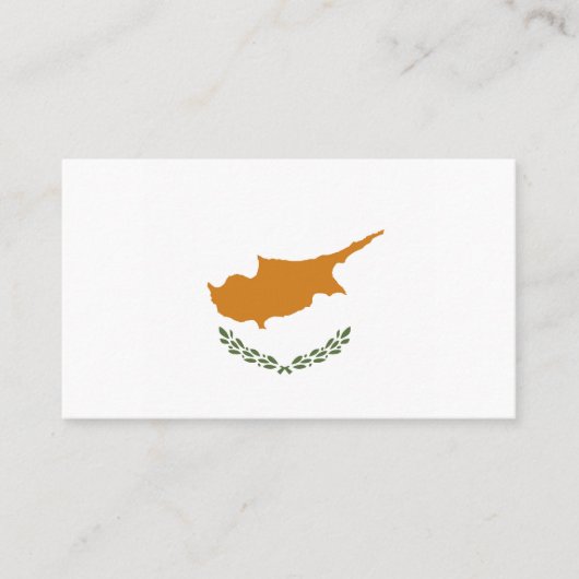 Carte De Visite Drapeau de Chypre (Devant)
