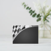 Carte De Visite Drapeau de courbe de chrome (Debout devant)