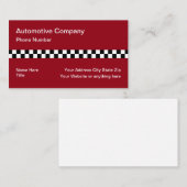 Carte De Visite Drapeau de course À damiers Motif automobile (Devant / Derrière)