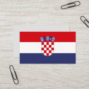 Carte De Visite Drapeau de Croatie