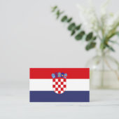 Carte De Visite Drapeau de Croatie (Debout devant)