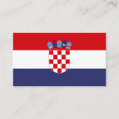 Carte De Visite Drapeau de Croatie (Devant)