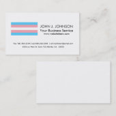 Carte De Visite Drapeau de fierté de transsexuel (Devant / Derrière)