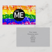 Carte De Visite Drapeau de fierté LGBT Coloré Je suis né (Devant / Derrière)