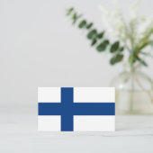 Carte De Visite Drapeau de Finlande (Debout devant)