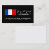 Carte De Visite Drapeau de France (Devant / Derrière)