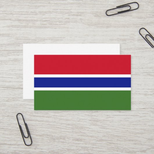 Carte De Visite Drapeau de Gambie (Devant/Arrière en situation)