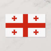 Carte De Visite Drapeau de Géorgie (Devant)