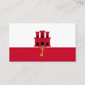 Carte De Visite Drapeau de Gibraltar (Devant)