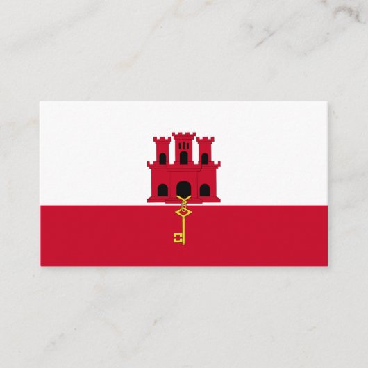 Carte De Visite Drapeau de Gibraltar (Devant)