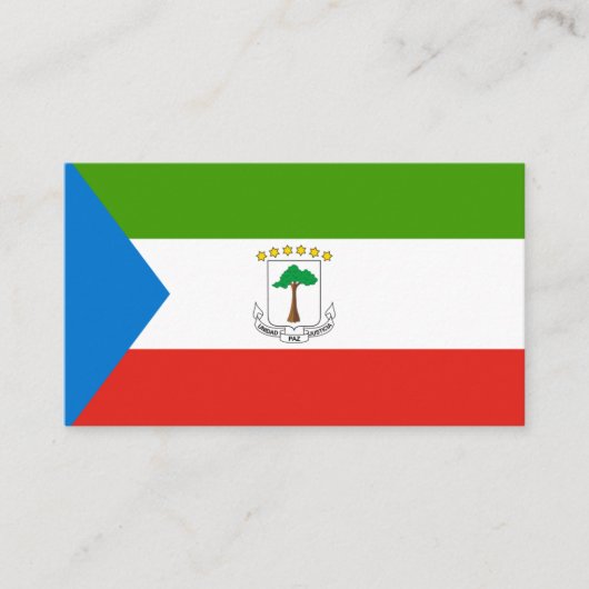 Carte De Visite Drapeau de Guinée équatoriale, Drapeau de Guinée é (Devant)