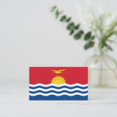 Carte De Visite Drapeau de Kiribati, Drapeau de Kiribati (Debout devant)
