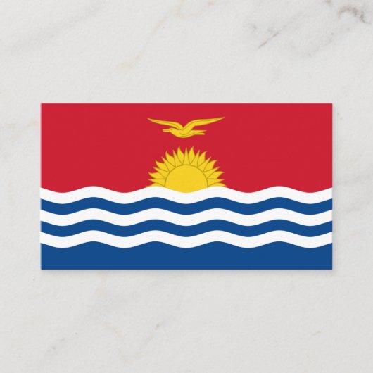 Carte De Visite Drapeau de Kiribati, Drapeau de Kiribati (Devant)