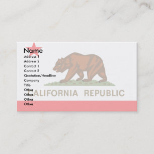 Carte De Visite Drapeau de la Californie