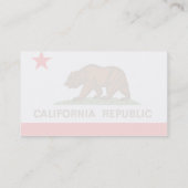 Carte De Visite Drapeau de la Californie (Dos)