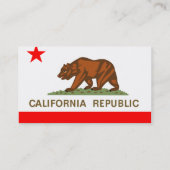 Carte De Visite Drapeau de la Californie (Dos)