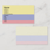 Carte De Visite Drapeau de la Colombie (Devant / Derrière)