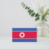 Carte De Visite Drapeau de la Corée du Nord (Debout devant)