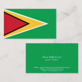 Carte De Visite Drapeau de la Guyane (Devant / Derrière)